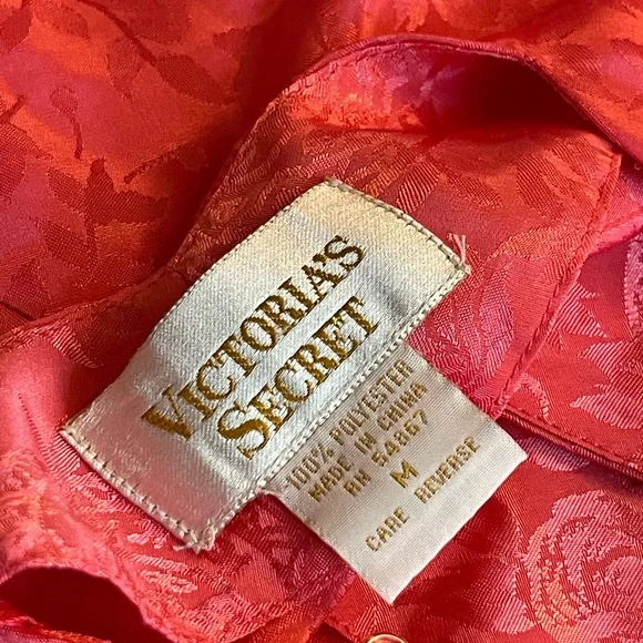 Victoria's Secret Coral Satin Floral Dress - Picture 11 of 12